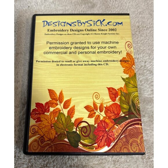 DesignsBySick.Com Fall 2009 Embroidery Design Collection CD Set  PES Version - Picture 2 of 4